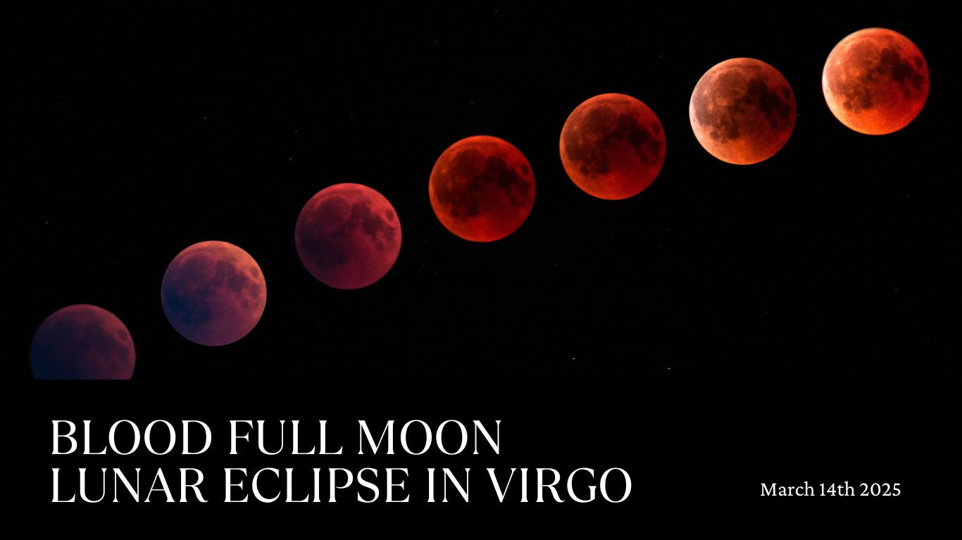 March 14th Blood Full Moon Lunar Eclipse in Virgo: Energy, Crystals, and Ritual