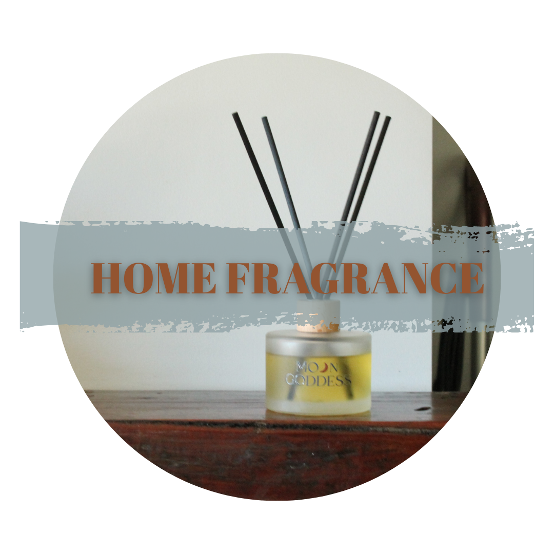 Home fragrance diffuser with reeds